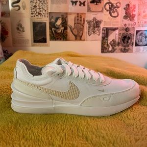 Nike Waffle One sneakers in summit white and fossil